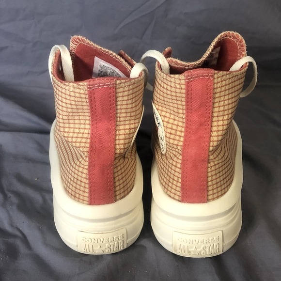 Converse Women's Chuck Taylor All Star Move Hi Chunky Plaid Shoe A05130C Size 7 - Picture 4 of 9